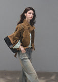 Gradient-wash wide-leg jeans in faded blue and earthy beige