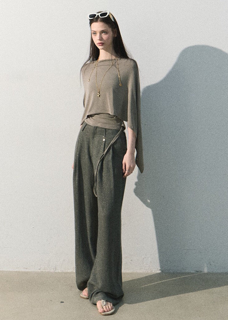 Lightweight asymmetrical summer top with soft lyocell fabric
