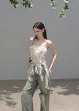 Vintage-wash cotton denim jeans with a relaxed straight-leg fit