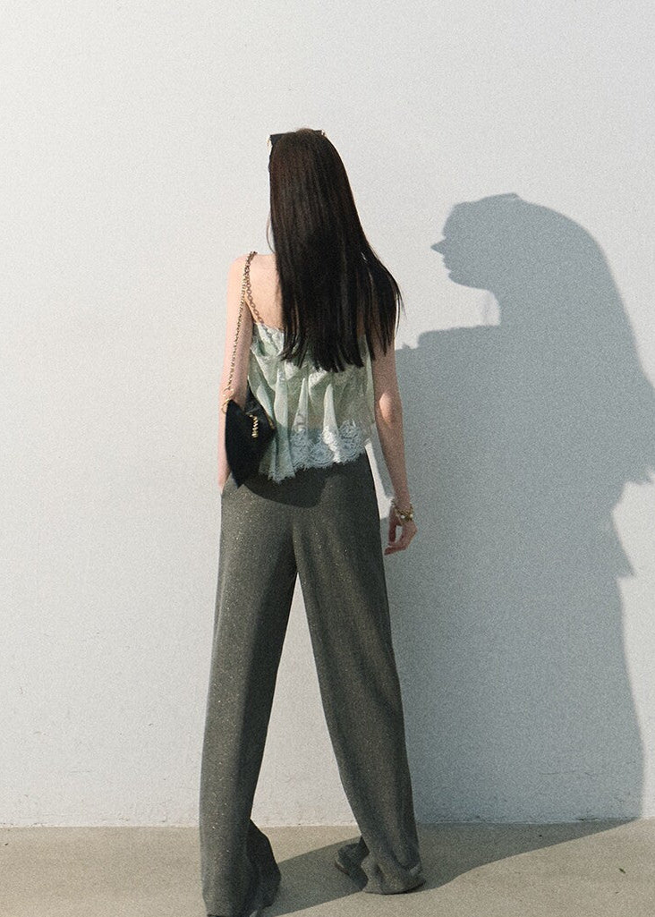 Women’s lightweight lined wide leg trousers for summer styling