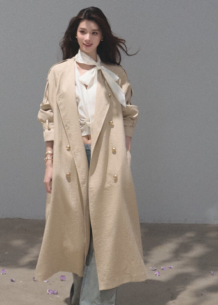 Ivory ribbon-tie cropped blouse with a softly gathered waist