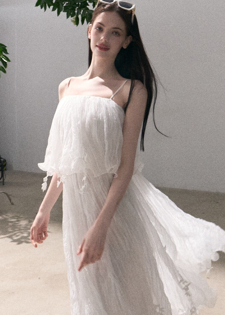 Lightweight lace dress with feminine layered detail